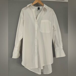 River Island Cotton White Button-Up Blouse